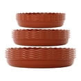 thumbnail image 1 of Almencla 15 Pcs Plateaux Ronds pour Plantes Soucoupes pour Cour Intérieure Extérieure Rouge, 1 of 8