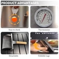 thumbnail image 6 of Outdoor Propane Pizza Oven Gas Wood 16" Pizza Maker Stove with Gas Burner, Thermometer, Wood Tray, Pizza Stone, Pizza Peel, Carry Bag, Black, 6 of 7