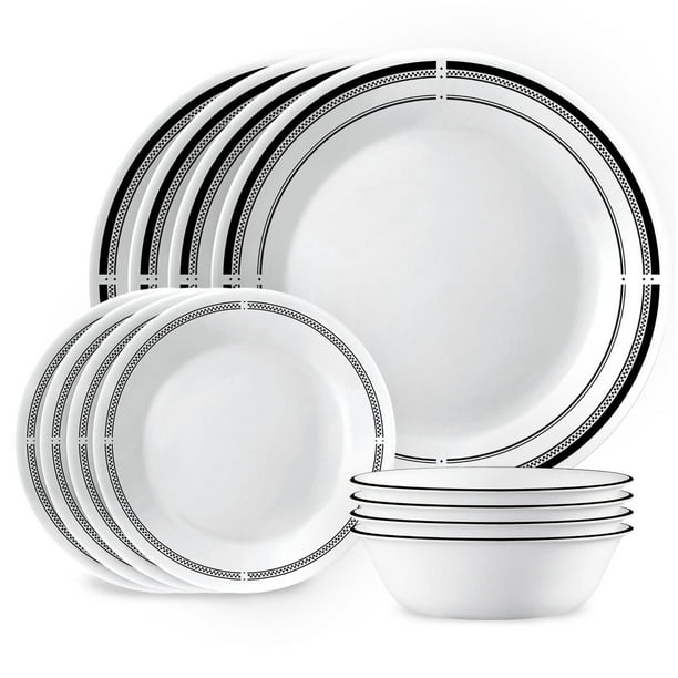 Corelle Brasserie 12-Piece Glass Dinnerware Set (Service for 4