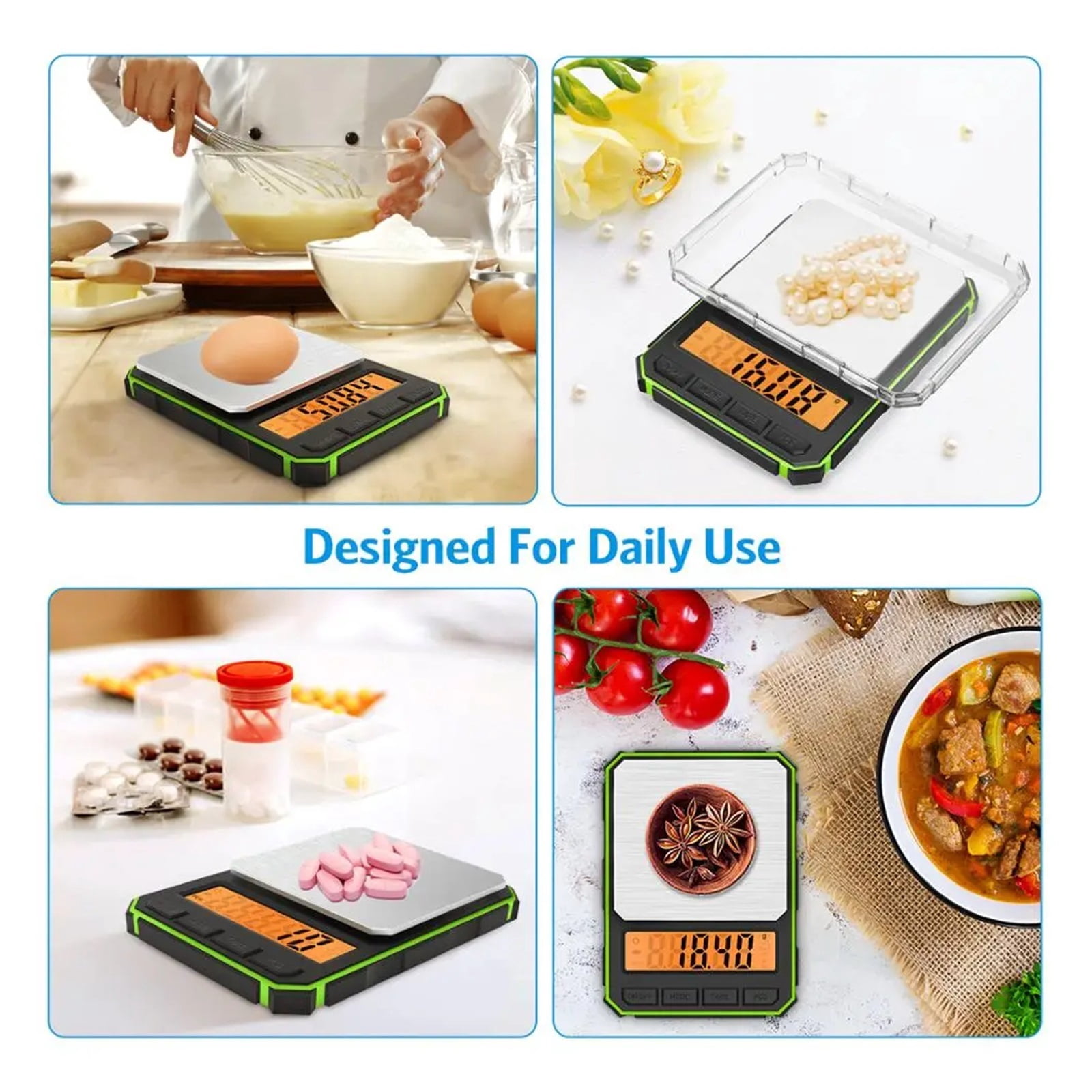 Kitchen Mini Scales 500*0.01g High Precision Digital Display Electric Scale For Jewelry Balance Kitchen Food Weighing ,Simple Operation