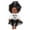Black, variant on Black Baby Doll, Realistic African American Doll, 12 Inch Curly Hair Rotatable Limbs Washable Clothes, Soft Vinyl Material Kids Toy For Ages 3-12 Years