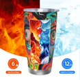 thumbnail image 6 of Lsque Psychedelic Faces Colorful Pattern 20oz Car Cup with Lid and Straw, Insulated Coffee Cup with Straw Topper, Spill Proof Travel Coffee Mug, Stainless Steel Tumble-Straw Two-piece Set, 6 of 8