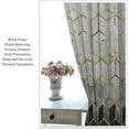 thumbnail image 6 of Geometric Marble Curtains, Black Gold Abstract Geometry Pattern Texture Window Treatments for Bedroom Living Room, Black Luxury Marble Drape 2 Panel Sets,42x84 Inch Blackout, 6 of 6
