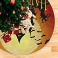 thumbnail image 5 of FMSHPON Halloween Halloween Haunted House Xmas Christmas Tree Skirt Stand Mat for Holiday Party Decoration Indoor Outdoor 48 inches, 5 of 6