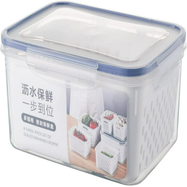 MesaSe 3-in-1 fresh container removable large storage container with cover and filter L size