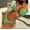Green, variant on HUPOM Women'S One-Piece Swimsuits Mid Waist Sheath Bikinis Bikini Holiday Bandeau Swimwear Clearance Hot Pink size 8