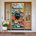thumbnail image 3 of Floral Wreath Hello Sunshine Banner Pink Flowers Spring Backdrop Yellow Daisies Green Leaves Floral Display for Spring Party Garden Gathering Photo Backdrop, 3 of 9