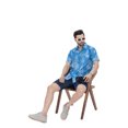 thumbnail image 6 of LA LEELA Men's Hawaiian Shirts Short Sleeve Button Down Shirt Mens Summer Holiday Beach Shirts Casual Aloha Tropical Shirts for Men Funny S Floral Leafs, Blue, 6 of 6