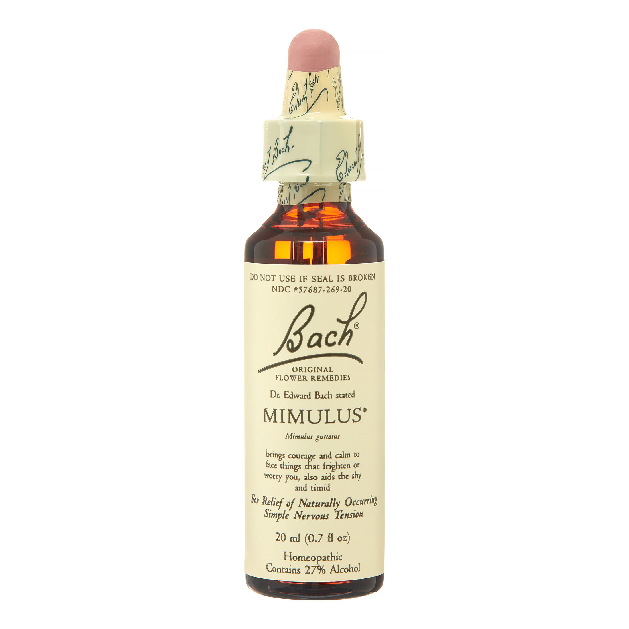 Bach Original Flower Remedies Drops, Mimulus, 0.7 Fl Oz