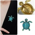 thumbnail image 2 of duhgbne fashion floral brooch pin gold plated flower and bee/sea turtle decorative garment dress jewelry for women party accessory brooches pin, 2 of 9