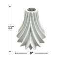 thumbnail image 2 of Bergamo Art 11 Inch Tall Modern White Ceramic Vase in White, 2 of 4