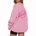 thumbnail image 2 of Mode Décontractée à Manches Longues Imprimé Floral Fermeture Éclair Épaule Extérieure Surdimensionnée Sweat-Shirts Noir S, 2 of 6
