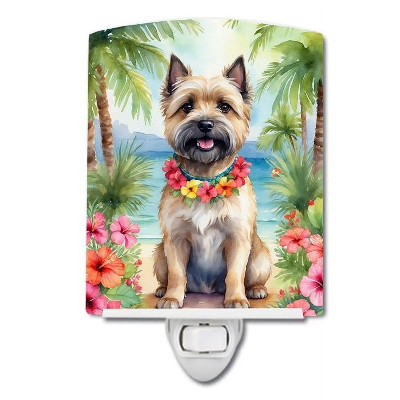 Foxhound Luau Ceramic Night Light 4 in x 6 in