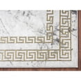 thumbnail image 3 of MDA Rug Imports Brooklyn Collection Abstract Grey/Gold Border Area Rug 3'9'' X 5'9'' 4' x 6' Living Room,Dining Room,Bedroom Rectangle, 3 of 5