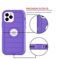 thumbnail image 5 of EBIZCITY iPhone12 / iPhone 12 Pro Case , Phone Case for Apple iPhone 12 / iPhone 12 Pro 6.1 inches, Shockproof Heavy Duty Armor Plastic & Rubber Rugged Bumper 3-in-1 Case Cover -Purple, 5 of 6