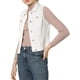 thumbnail image 2 of CHALECO SIN MANGAS DE DENIM LAVADO PARA MUJERES INSPIRE CHIC CON BOTONES Y BOLSILLOS BLANCO 2XL, 2 of 7