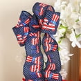 thumbnail image 4 of Patriotic Ribbon Wired, Red White Blue Star, Stripe & Plaid 4th of July Ribbon for Anniversary Decor, Independence Day & Memorial Day Crafts, Khaki, 4 of 9