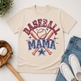 thumbnail image 3 of Baseball Mama Retro Graphic T-Shirt | Vintage Distressed Baseball Mom Tee | Unisex Classic Fit, 3 of 9