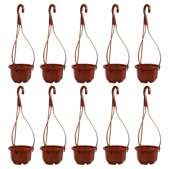 24 Sets Plastic Hanging Plants Pots Hanging Flower Baskets for Outdoor Indoor Plants Hanging Planters