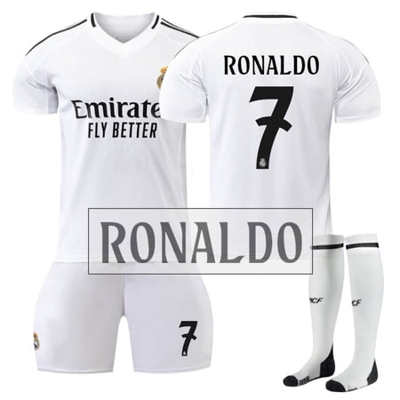 Angsen 2024-2025 Season Soccer Jerseys for Kids Boys & Girls Number # 7 Ronaldo Printed Jersey Soccer Youth Practice Outfits Football Training Uniforms