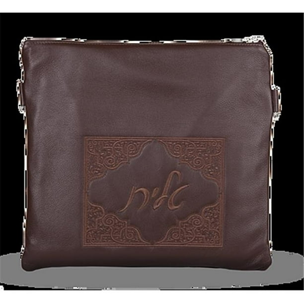 Prestige Embroidery 410 Br Dbl Leather Tefillin Bag With A Brown Rectangle Decorative Swirl Design 44 Double Chabad Com - Leather Tefillin Bag Chabad Prestige Embroidery 410 Br Dbl Leather Tefillin Bag With A Brown Rectangle Decorative Swirl Design 44 Double Chabad Com - Leather Tefillin Bag Chabad