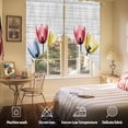 thumbnail image 5 of Colorful Tulips Swag Curtain Valance for Windows, Blue Red Yellow Floral Window Treatments Short Swag Topper for Kitchen Windows Bathroom Bedroom, 36"x63", 5 of 8
