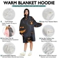 thumbnail image 5 of Wearable Oversized Blanket,Halloween Glowing Pumpkins Pattern Wearable Blanket Hoodie for Adults,Cozy Hooded Blankets with Super Pockets,Super Warm Fuzzy Pullover for Women & Men, 5 of 6