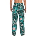 thumbnail image 3 of Picia Lephants in the Jungle Mens Soft Woven Cotton Elastic Waistband Sleep Pajama Pant Lounge Sleep Pant With Pockets And Drawstring-Small, 3 of 9