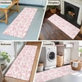 thumbnail image 5 of 2'x6' Rug Runners for Hallways Kitchen, Coral Red Flower Non Slip Entryway Beside Floor Carpet Runner, Vintage Farmhouse Boho Leaf Spring Washable Laundry Room Bedroom Throw Rugs Mat for Family Pet, 5 of 8