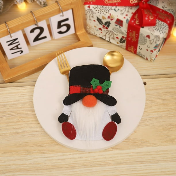 Christmas Restaurant Decorative Cutlery Set Color Snowman Cutlery Set Cutlery Bag