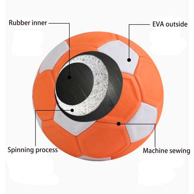 El caucho del balón de fútbol del viraje de la curva del tamaño 5 alinea EVA para el juego de partido interior al aire libre