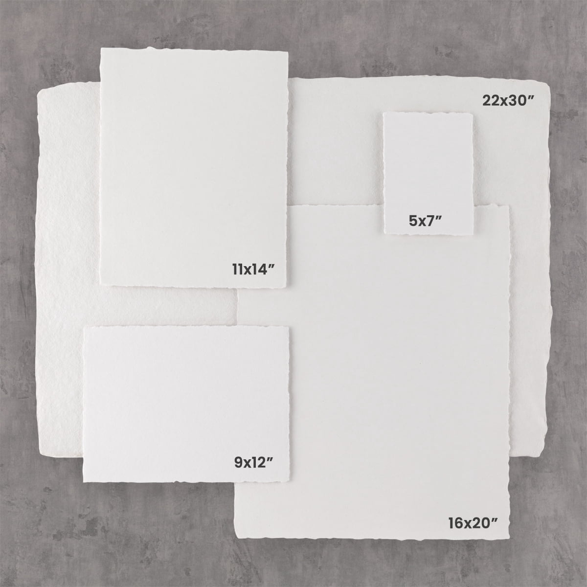 New York Central Handmade Watercolor Paper - 300lb, 9"X12" - 5 Packs of 5, 25 Total Sheets, Acid-Free 100% Cotton Rag, Cold Press, 4 Deckled Edges, Minimally Sized, Mixed Media Paper