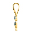 thumbnail image 4 of AoneJewelry Blue Diamond 1.00 Carat Double Heart Pendant In 10K Solid Rose White & Yellow Gold, 4 of 5