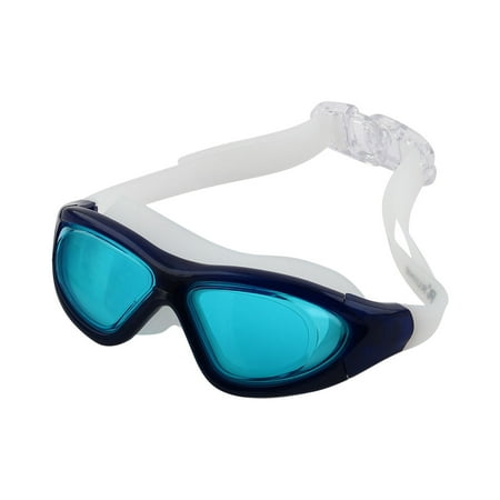 Clear Wide Vision Anti Fog Adjustable Belt Swim Glasses Swimming Goggles w Storage Case for Adult Men