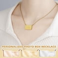 thumbnail image 4 of Personalized Photo Box Necklace Custom Photo Necklace Collar Chain Pendant, 4 of 8