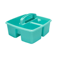 thumbnail image 3 of Storex Plastic Desktop Organizer Caddy with Handle, Craft and Hobby Storage Caddies, Teal, 6-Pack, 3 of 10