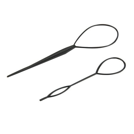 Plastic Tail Holder - Ponytail Creator Plastic Loop Styling Tools Black Topsy Pony Tail Hair Braid