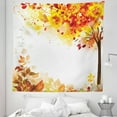 thumbnail image 1 of Autumn Tapestry, Creative Fall Season Botanical Composition with Trees Leaves and Dots, Fabric Wall Hanging Decor for Bedroom Living Room Dorm, 5 Sizes, Multicolor, by Ambesonne, 1 of 1