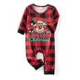 thumbnail image 2 of Argulvti Family Matching Christmas Pajama Set, Reindeer Letter Printed Long Sleeve Tops Elastic Waist Pants 2 Pcs Set, 2 of 7