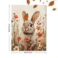 thumbnail image 3 of Qisvanset 12x16 Inch Meadow Bunny Canvas Wall Art, Wildflower Rabbit Vintage Woodland Farmhouse Decor, 3 of 8