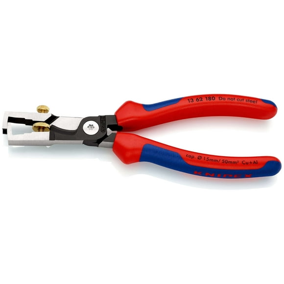 KNIPEX 13 62 180 Pinzas pelacables con tijera cortacables StriX 180 mm
