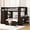 Espresso, variant on Harper & Bright Designs Full Over Twin Bunk Bed with Desk, Solid Wood Bunk Bed with Storage Shelves and Wardrobe, Twin Size Loft Bed with a Stand-Alone Bed, Espresso