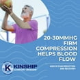 thumbnail image 3 of Kinship Comfort Brands Arm Compression Sleeves for Men & Women | Arm Brace Support Sleeve provides pain relief for Lymphedema, Neuropathy, Arthritis, Bursitis, Tendonitis, Tennis Elbow | 1 Pair, 3 of 8