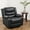 Black with cup holder, variant on TrumanPick Manual Recliner Rocker Chair, Leather Rocker Recliner Living Room Lazy Boy Reclining Chairs for Adults Small Spaces, Black