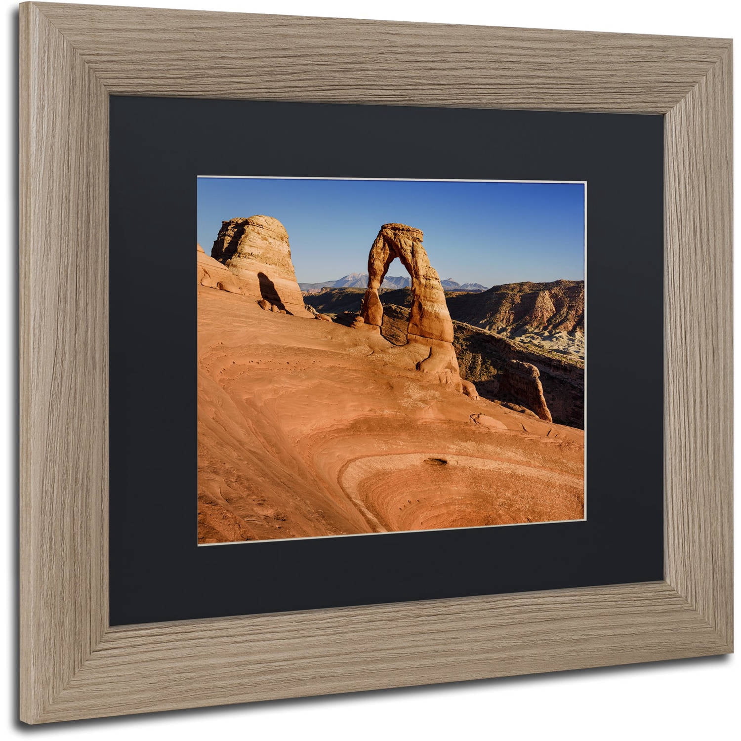 Trademark Fine Art "Stone Landmark" Canvas Art by Michael Blanchette Photography Black Matte, Birch Frame