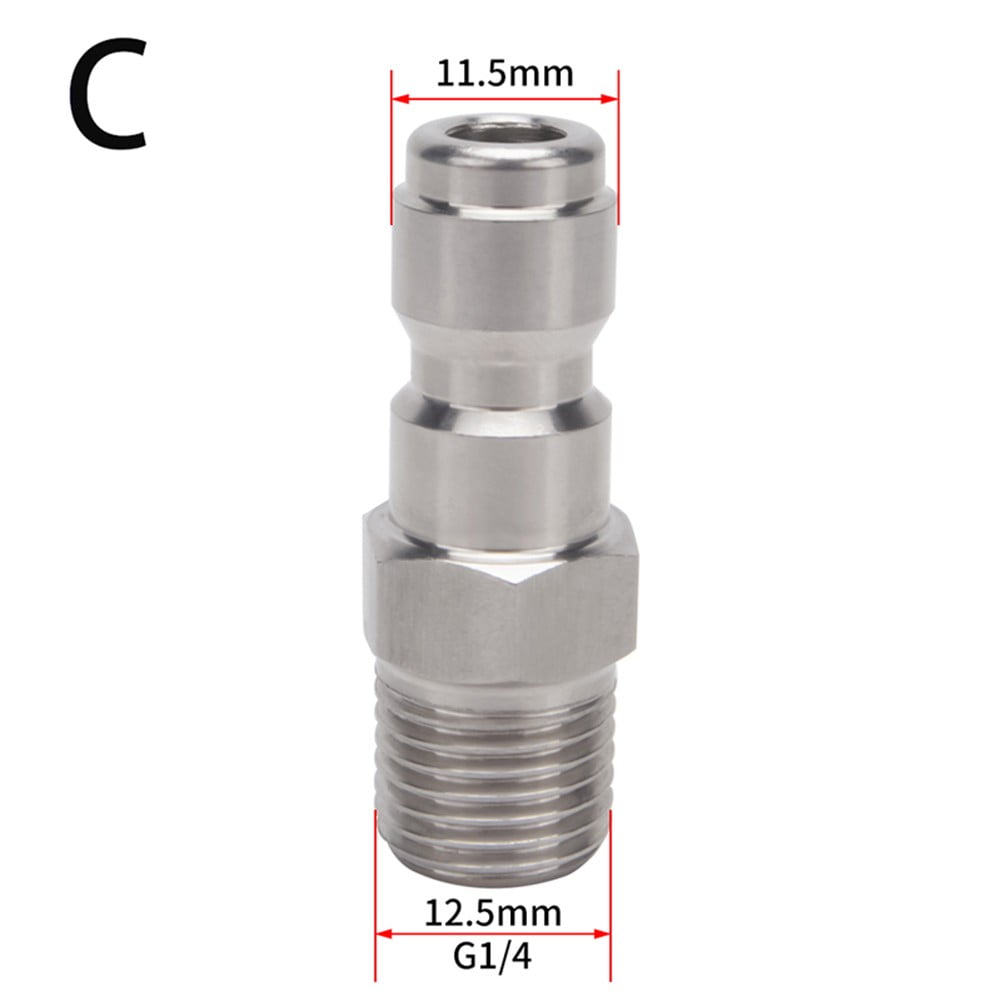 Fule Pressure Washer Coupling Quick Release Adapter 1/4\\\" Male Male