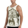 thumbnail image 2 of Fotbe Horses Grazing On Meadow Pattern Men's Quick Dry Workout Tank Top Gym Muscle Tee Fitness Bodybuilding Sleeveless T Shirt Breathable Workout Shirt-XX-Large, 2 of 9