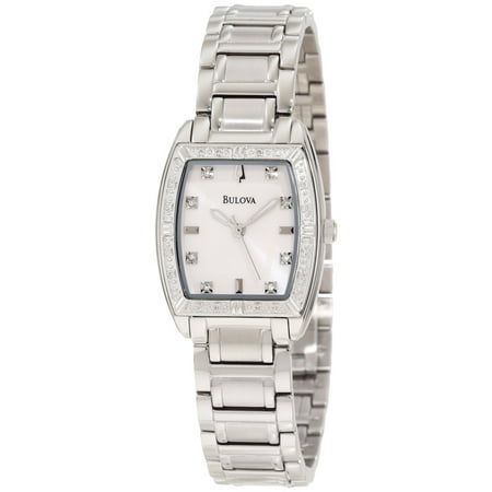 Bulova Ladies Diamond and Stainless Steel Tonneau watch