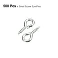 thumbnail image 3 of 500 Pack Small Screw Eye Hooks Mini Eyelets Screws, 5x10x1.2mm, Silver White, 3 of 5