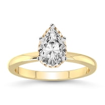 IGI Certified 2 Carat Pear Shape Lab Grown Diamond Engagement Ring | 14K Yellow Gold | Malissa Solitaire Diamond Ring | FG-VS1-VS2 Quality Friendly Diamonds